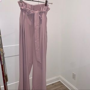 Large dusty pale blush pink work trousers pants